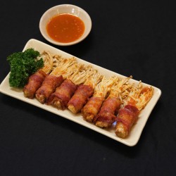 Ba Chỉ Cuộn Nấm Kim Châm